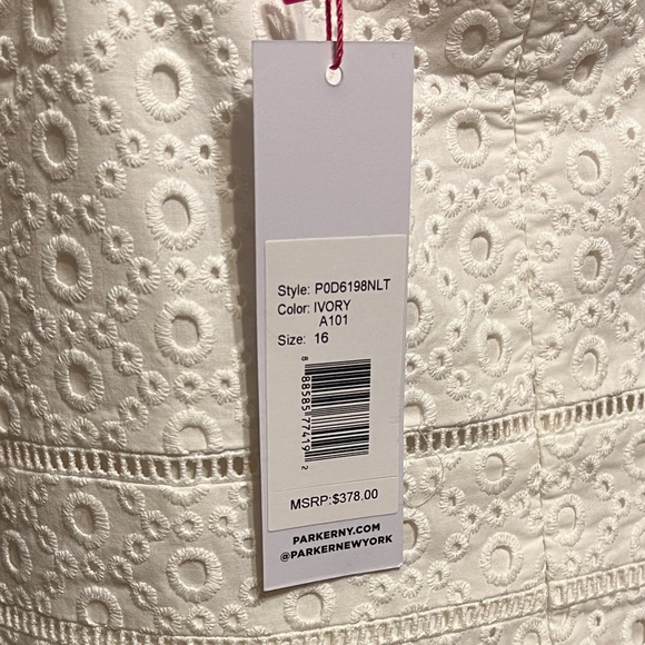 PARKER Ivory Embroidered Eyelet Dress - Picture 4 of 10